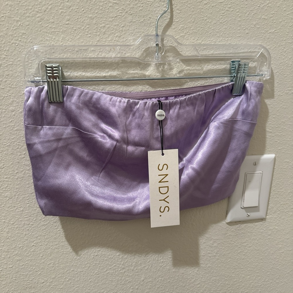 SNDYS Lilac Angel Crop Top